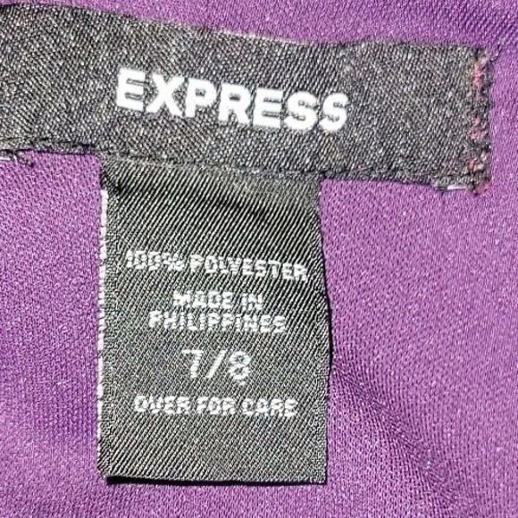 Express Women's Medium  Plum Bodycon Midi Dress Sleeveless Draped Cowl Neck - Picture 3 of 3